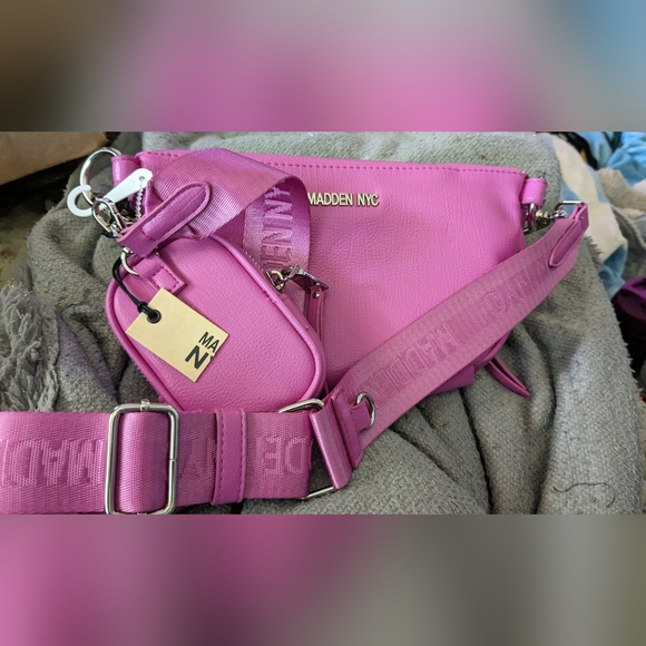 Pink Rhinestone Embellished Women's Bag - Picture 4 of 5